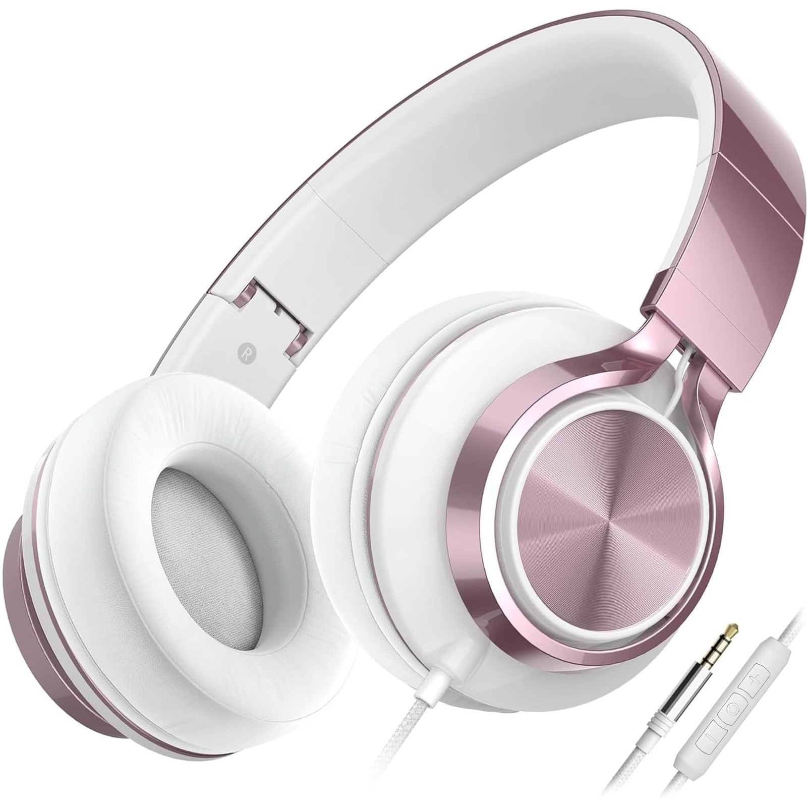 C8 Girls Headphones On-Ear Headphones Wired with Microphone and Volume Contro...-image