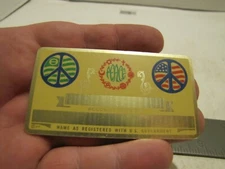 VTG NOS PERMA GRAPHICS PEACE SIGNS SOCIAL SECURITY/ID CARD BLANK S850