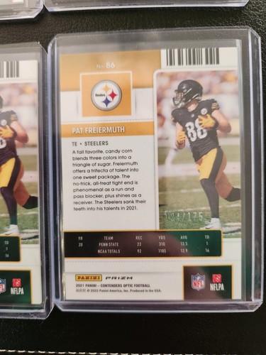 2021 Contenders Optic Pat Freiermuth LOT Rookie Ticket - PITTSBURGH STEELERS - Picture 6 of 6