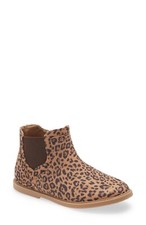 Tucker Tate Nova Chelsea Bootie in Tan Leopard Print Big kid Size 9M