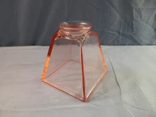 NOS Pink Glass Mission Cowbell Style Ceiling Light Fixture Fan Lamp Shade 