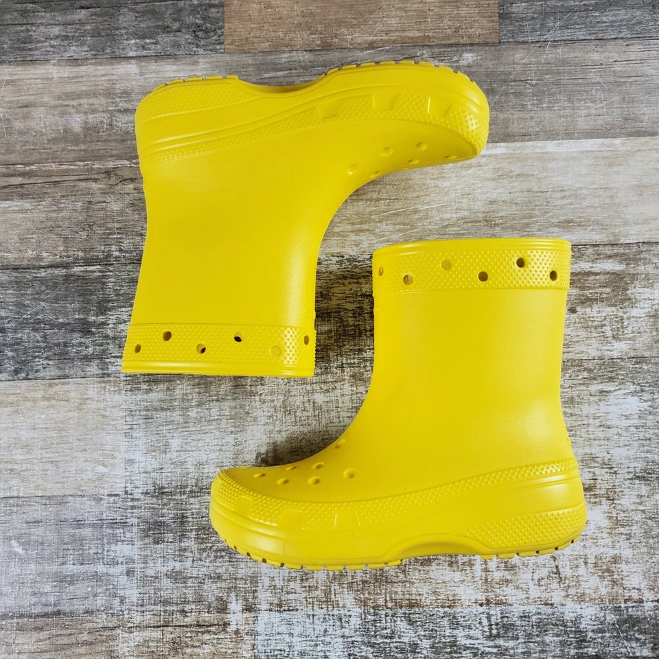 Crocs Clásicas Botas de Lluvia Para Mujer Talla 6 Girasol Goma Impermeable Botines Foto 3 de 4