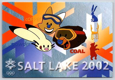 Postcard Coal Black Bear  Mascot Olympic Games 2002 Salt Lake City Utah