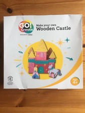 Make Your Own Wooden Castle - GO! Create, New, Tesco - Princess, Unicorn, Craft