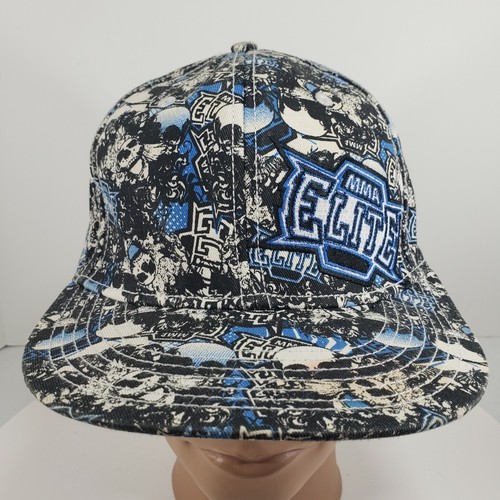 MMA Elite Hat Blue Skulls Cap S/M 