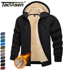 SUGARNO Men's Zip-Up Hoodie - Sherpa Lined Fleece Jacket With Pockets, Ultra Soft & Warm - View #4