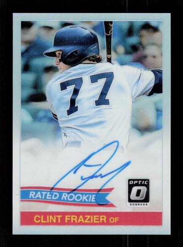 Clint Frazier [Holo] 2018 Panini Donruss Optic Rated Rookie Retro 1984 Signatures card