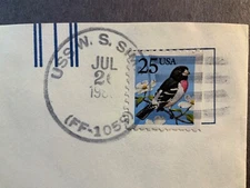 USS Sims FF-1059. 1988 Naval Cover. Teterson USS Sims Crewman