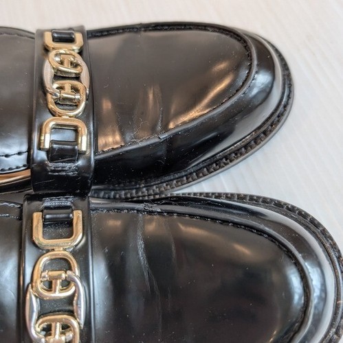 Sam Edelman Christy schwarze Lackleder Halbschuhe mit Goldkettenakzent Größe 7,5 - Bild 8 von 14