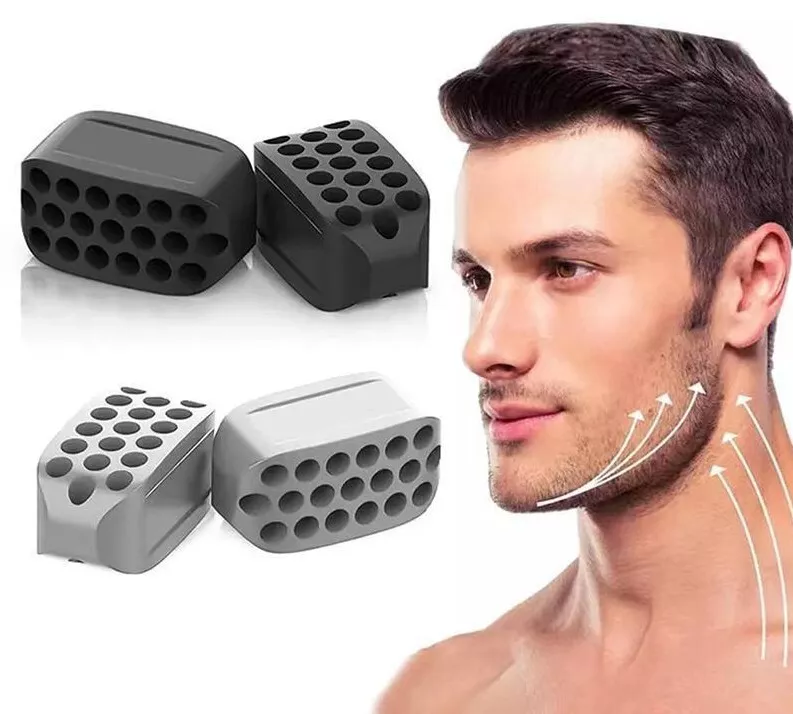 Silicone Jaw Exerciser Facial Toner & Jawline Fitness Ball Neck Toning  Equipment