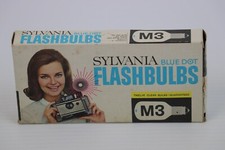 Sylvania Blue Dot M3 Camera Flash Flashbulbs Clear Bulbs 11 Bulbs Only 