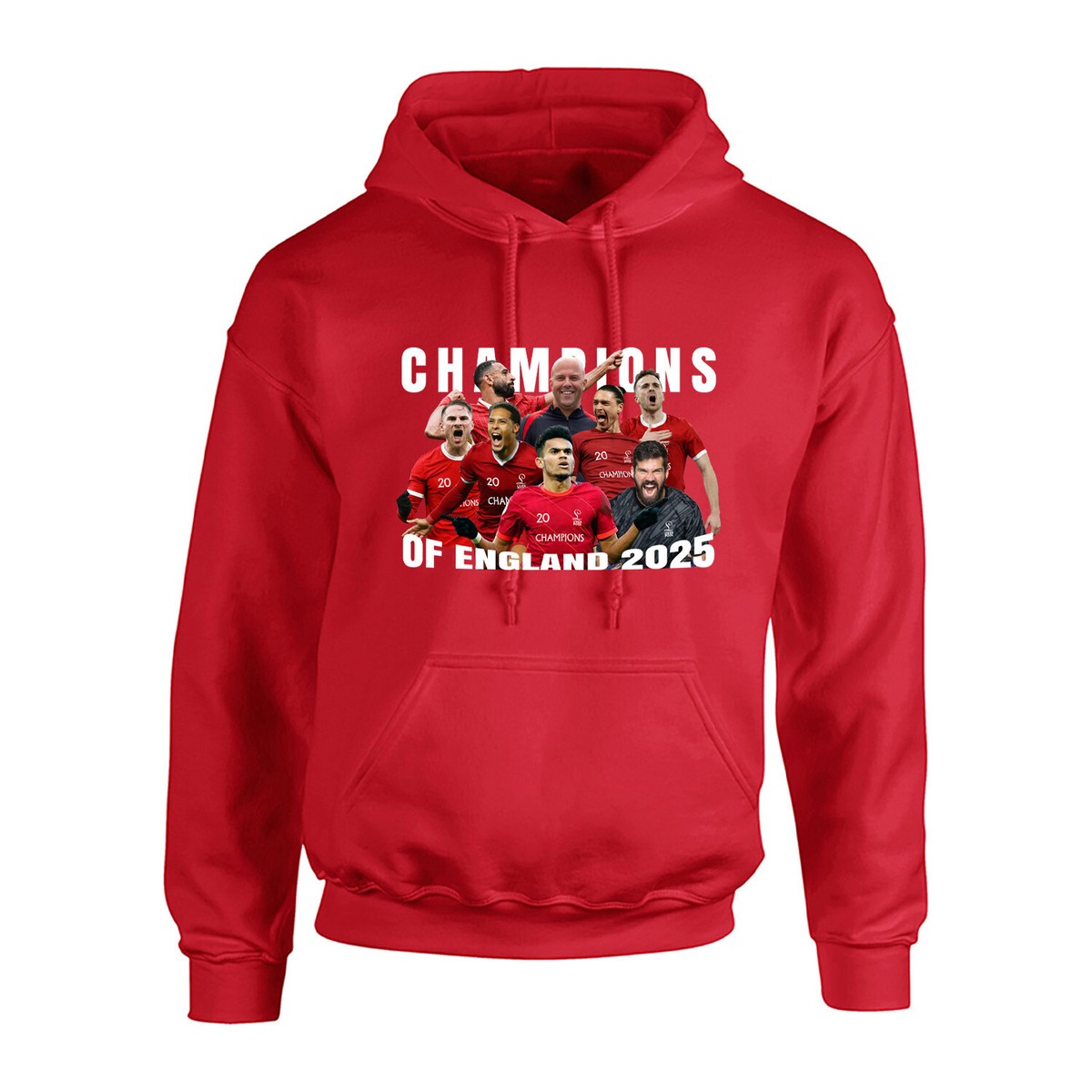 Liverpool 20 League Champions of England HOODIE 2025 Players