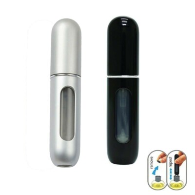 2PCS Travel Size Refillable Perfume Bottles Atomizer Spray Alcohol Disinfection