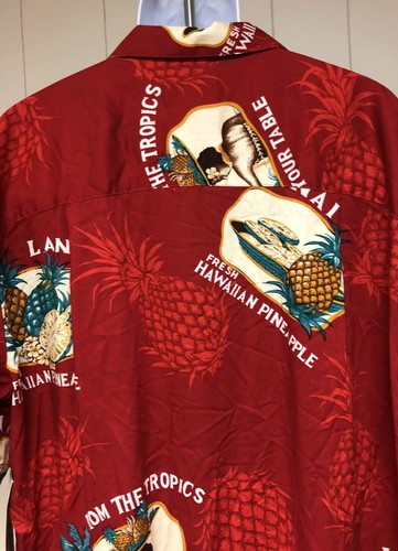 VTG Men's Diamond Head Sportswear Hawaiian Button Up Shirt XL Pineapple Lanai - Picture 10 of 11