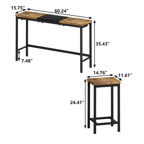 Dining Table Set Kitchen Table and Chairs for 4 Kitchen Table Dining Room Table - Picture 3 of 9