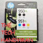 5-PACK HP GENUINE 950XL BLACK & 951XL COLOR INK (RETAIL BOX) OFFICEJET PRO 8630