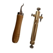 Violin Lutherie Tool Set Knurled Handle Inlay Shaped Blade