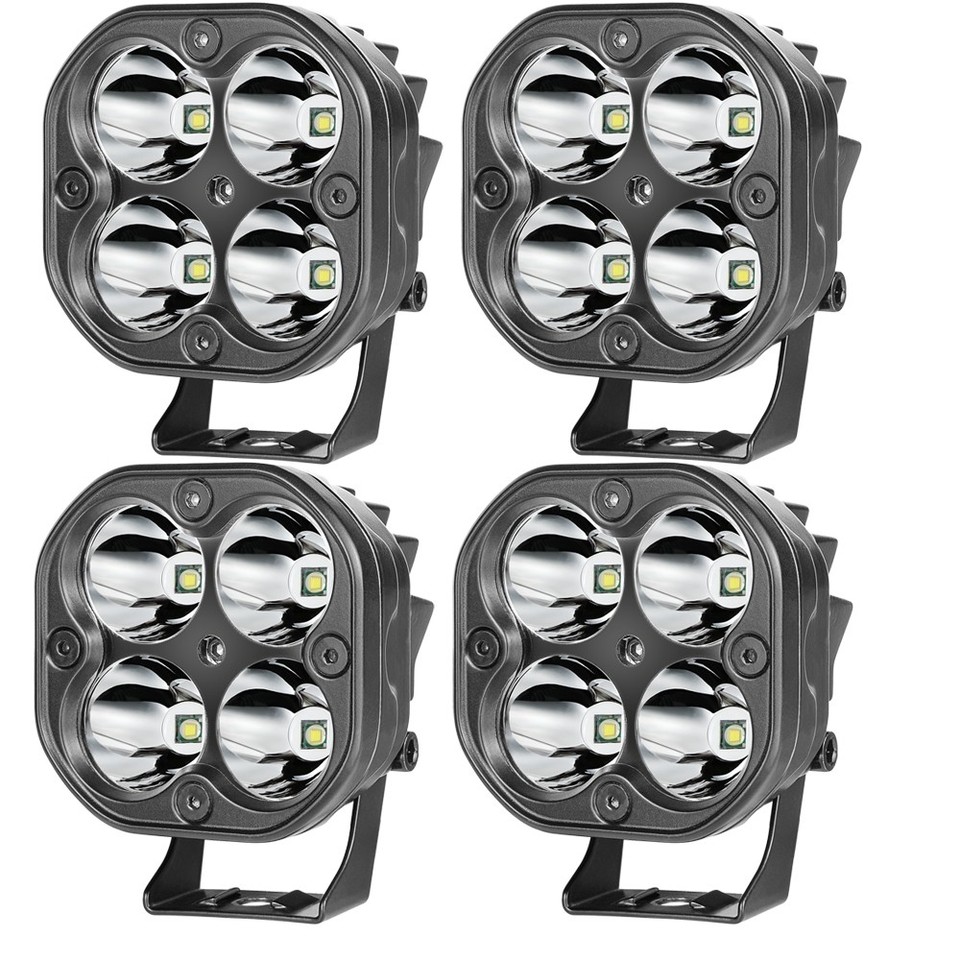 2/4pc 3inch LED Work Light Spot Cube Pods Bar Driving Fog Lamp Offroad ...