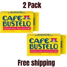  2 Pack Cafe Bustelo,Espresso Style Dark Roast Ground Coffee,Vacuum Packed 10oz
