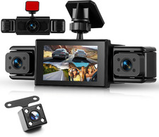 360  Dash Cam Front and Rear Inside Left Right, 4 Channel FHD 1080P Dash Cam for