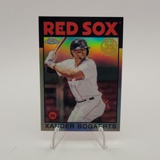 2021 Topps Chrome 1986 Baseball Xander Bogaerts Red Sox 35th Anniversary Insert