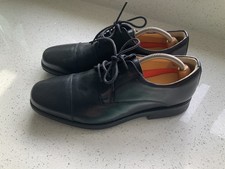 M&S Mens Airflex Comfort Oxford Leather Lace Up Formal Black Shoes UK 8.5 NEW A4