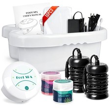 Ionic Foot Bath Detox Machine With 2 Boxes Ion Spa Cleanse Rose Salt Tub Basin