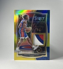 2020-21 Isaiah Stewart Panini Select Red Color Jersey Patch GOLD / 10 Pistons RC