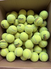 50 Used Tennis Balls - LOW COST DOG BALLS - Wilson Us Open