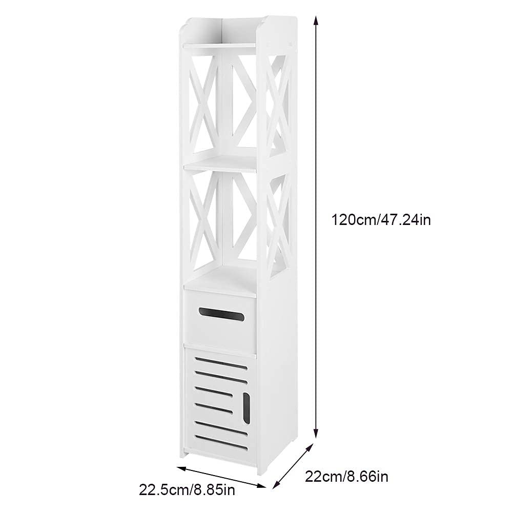 Tall Bathroom Cabinet, Bathroom Storage Accessories Floor Standing Cabinet Ba...