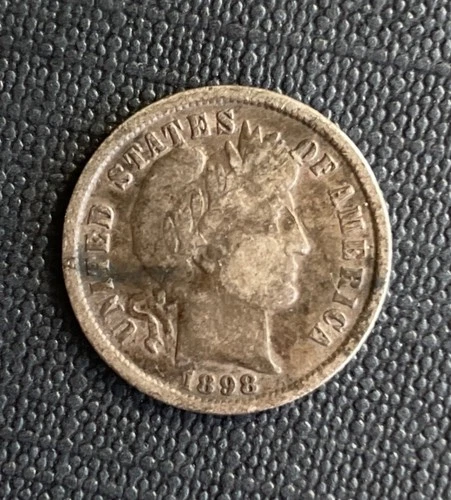 1898-P Barber Dime — photo from the most recent tracked eBay sale