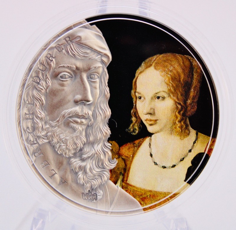2021 Ghana 2 Oz .999 The World's Greatest Artist - Albrecht Dürer, High Relief