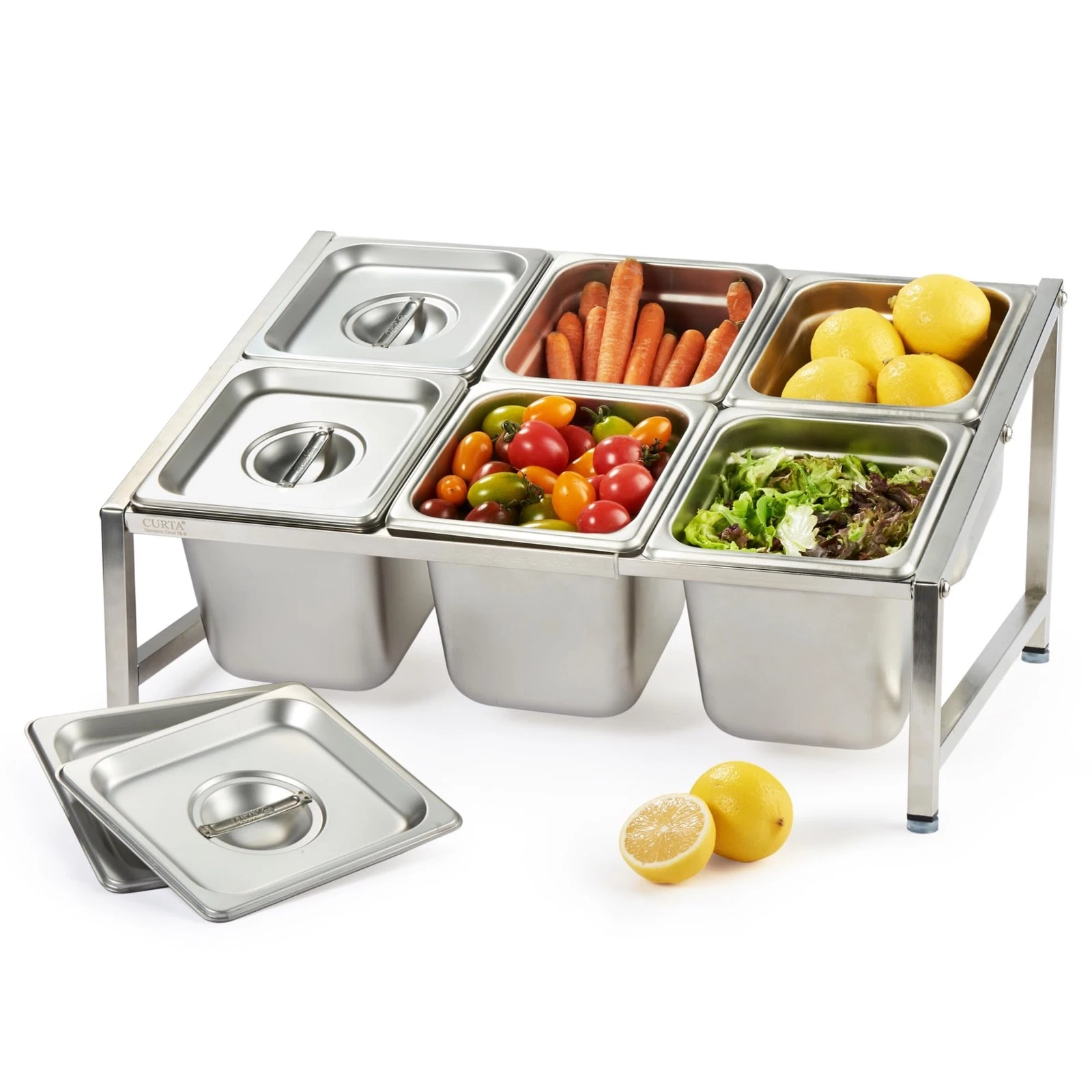 Expandable 18/8 Stainless Steel Spice Rack Set, NSF Certified, 2-Tier Incline...