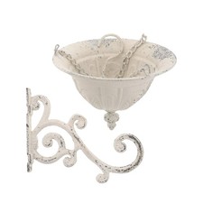 2pz Vaso da Fiori in Metallo Ferro da Appendere con Appendino Secchio da Appendere Vaso per Ringhiera