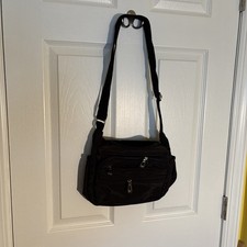 Notag Black Shoulder Strap 4 Zippers Outside One Inside Handbag 11&rdquo; By 8&rdquo; High