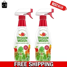 Unscented 16 oz Produce Wash Spray - Effectively Removes Waxes & Chemicals
