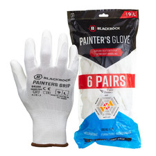 Pack of 6 Pairs Lightweight Painter'S PU Grip Safety Work Gloves, Mens Womens Se