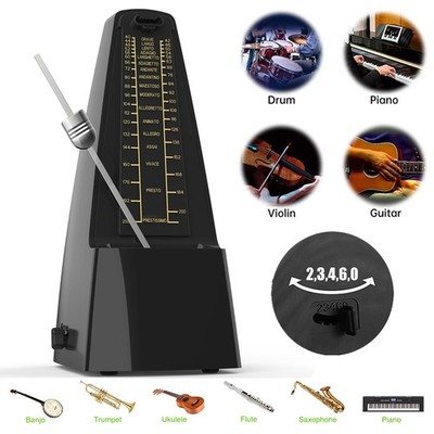 Tempo Metronom Mechanisch für Klavier Gitarre Violine Schlagzeug Musikunterricht
