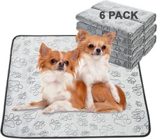 Washable Puppy Pee Pads 6 Pack Reusable Leakproof Dog Training Mat