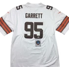 Myles Garrett SIGNED Cleveland Browns Custom Football Jersey w/ Beckett COA