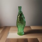 Antinori Bianco Emerald Green Fish Shape Vetreria Etrusca Wine Bottle Decanter — photo 2