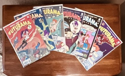 Futurama 1 2 3 4 5 6 Bongo Comics (2000-01) Simpsons Couch Gag, Infinity Cover