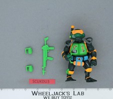 Navy Seal Mike 100% Complete Teenage Mutant Ninja Turtles 1992 Playmates Vintage