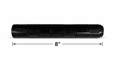 Linear CNC Threaded 1/2x28 Muzzle Brake, Compensator   Steel, Black   8'' Long