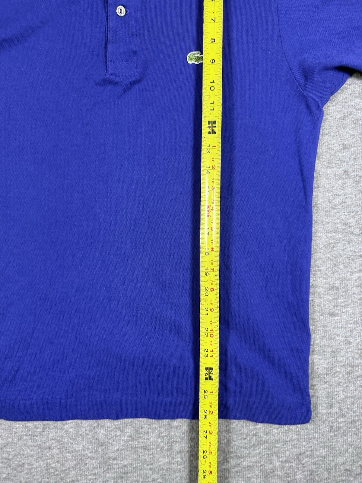 Lacoste Mens Medium Size 4 Classic Fit Blue 100% Cotton Canvas Mesh Polo thumbnail 6