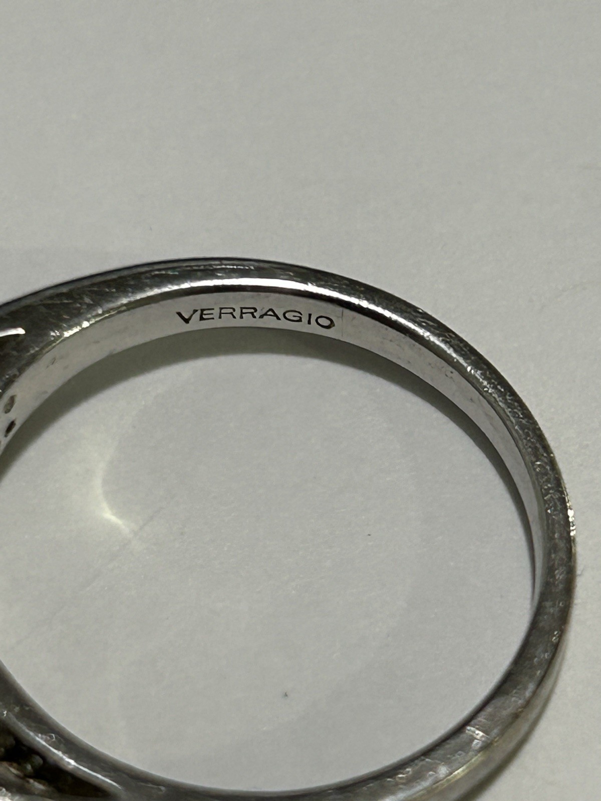 VERRAGIO 925 Sterling Silver Commitment Ring Zirc… - image 8