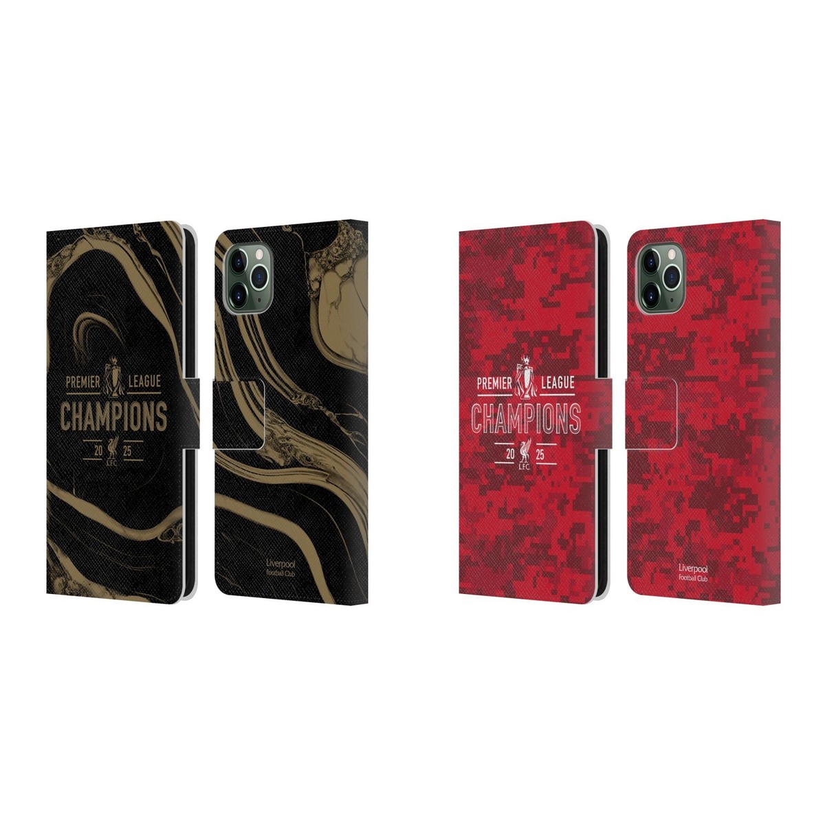 LIVERPOOL FC 2025 PREMIER LEAGUE CHAMPIONS PU LEATHER BOOK CASE