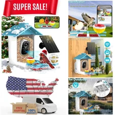 Smart Bird Feeder with Camera, 2.4GHz WiFi Watching Camera Bird Feeders for