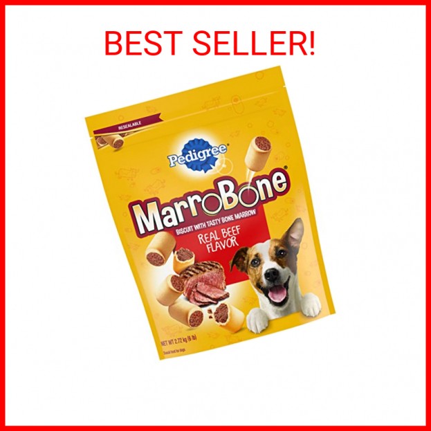 PEDIGREE MARROBONE Dog Treats Real Beef Flavor Crunchy Dog Biscuit, 6 lb. Pack