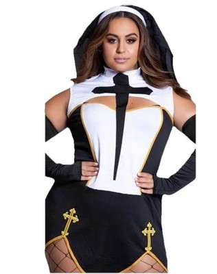 Music Legs 'Bad Habit NUN' DRESS ONLY,  Sexy Halloween Costume, Women's 1XL 2XL